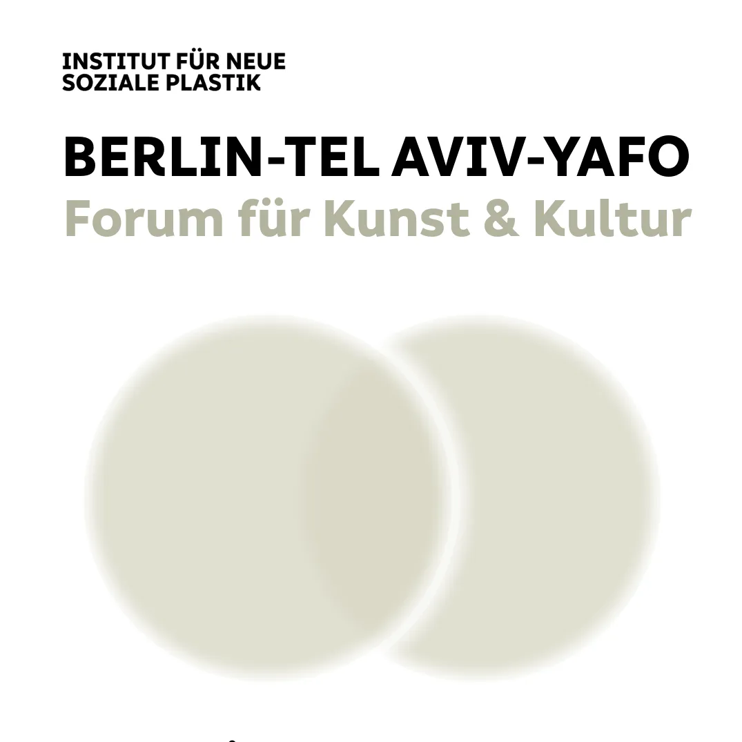 Schriftzug Berlin Tel Aviv Yafo Forum für Kunst und Kultur und Logo mit zwei sich überlappenden Kreisen