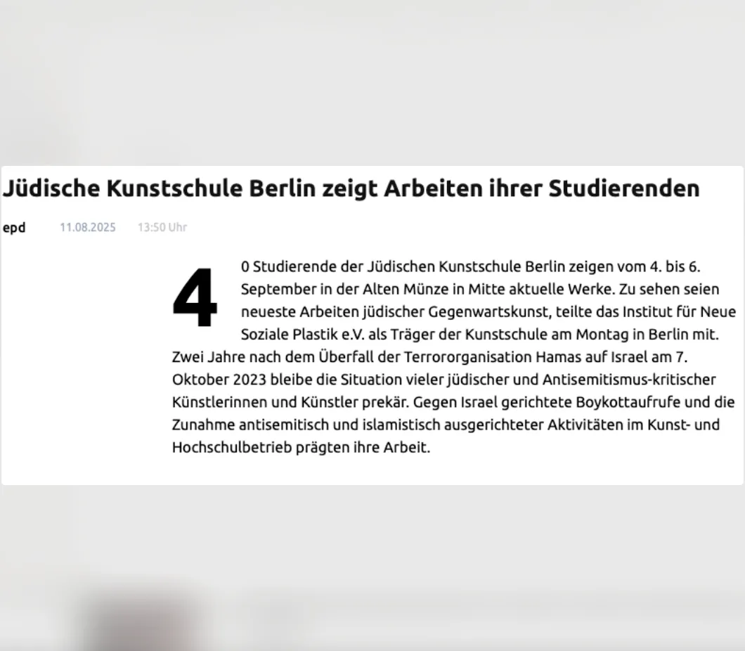 Überschrift und ersten 11 Zeilen eines Zeitungsartikels